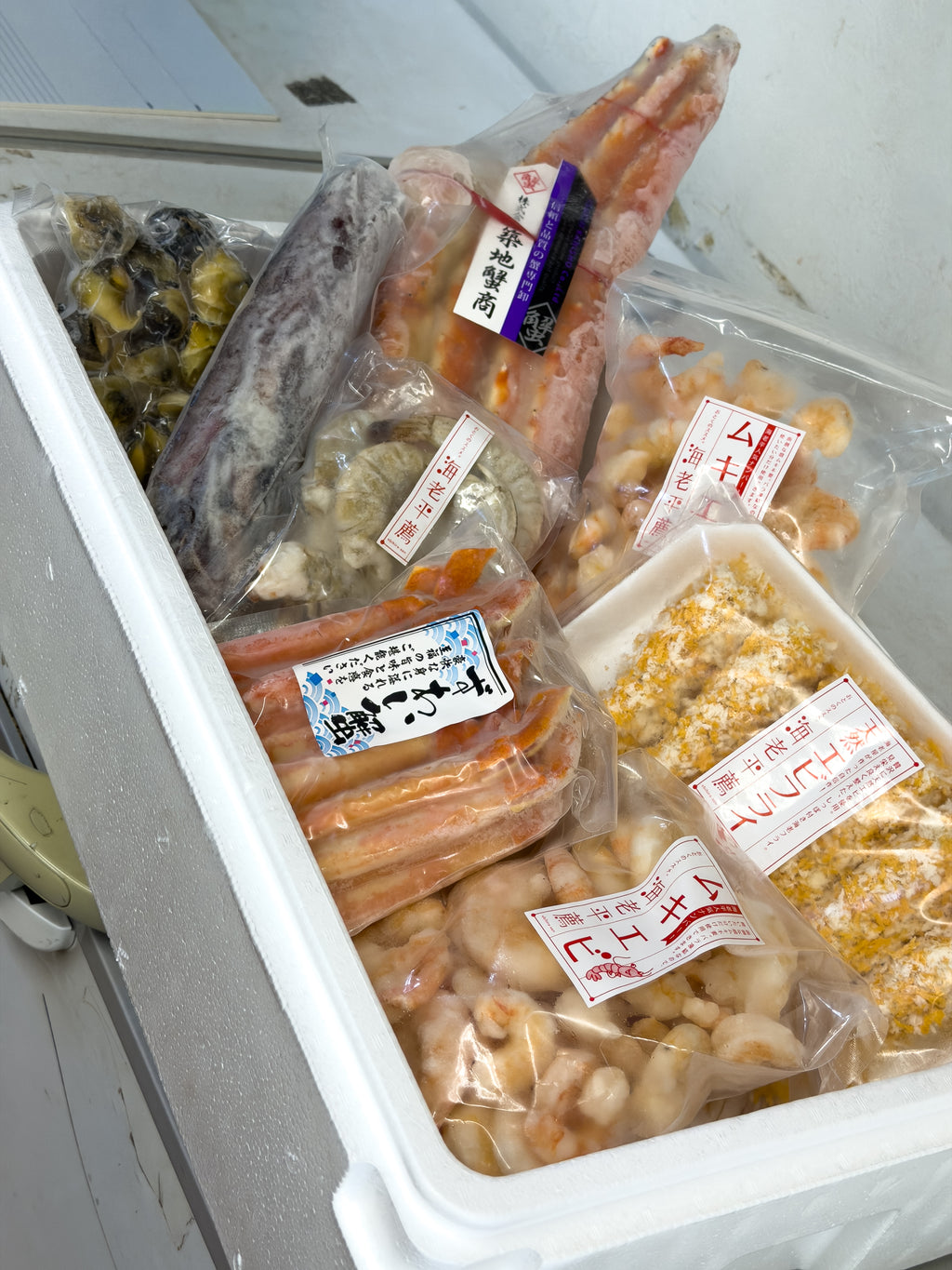 【数量限定20セット】海鮮福袋 タラバ・ズワイ・特大エビフライ・刺身用アオリイカ 7種詰め合わせ｜海老平や
